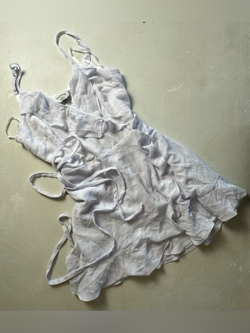 Authentic bebe White Slip Dress with Adjustable Straps